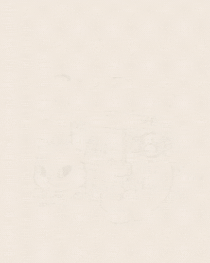 Timelapse of illustration of a large cat wrapped around a "Cat-fe" with trees and hidden cats in tow.