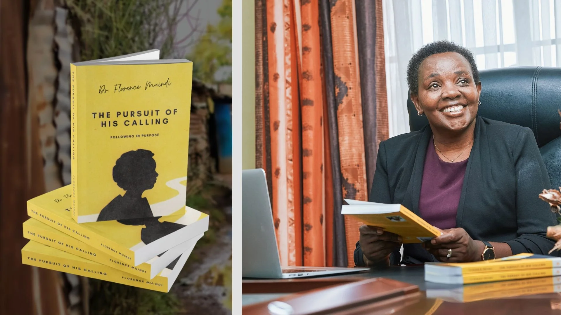 BOOK PROMOTIONS -  I redesigned the cover of The Pursuit of His Calling, a book by Dr. Florence Muindi, founder of Life In Abundance. The update brought freshness and energy to the release while honoring the tone of her story. I also created a suite 