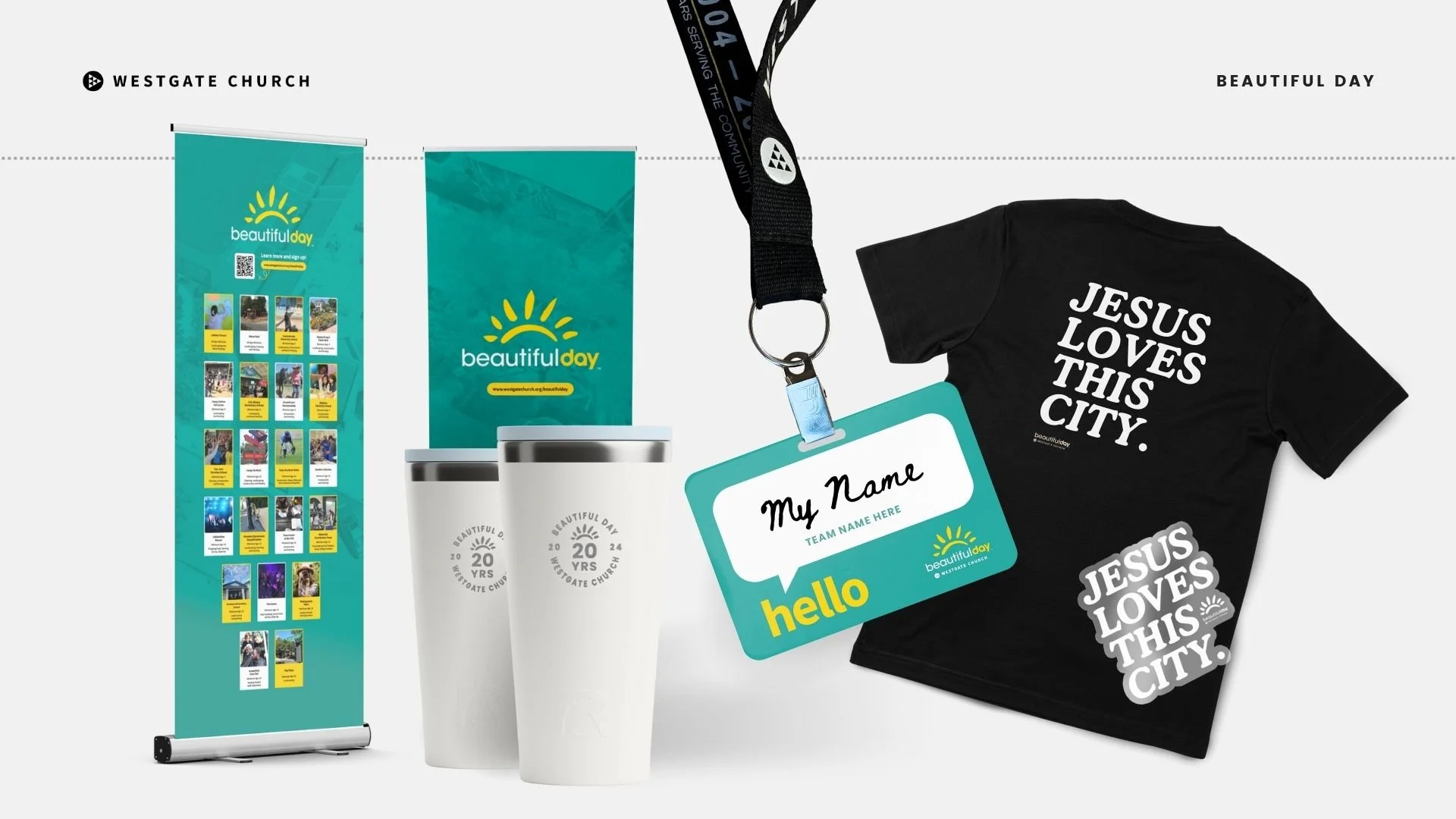 PRINT MATERIALS SAMPLE -  Each year of Beautiful Day includes general promotional materials, both digital and print. In addition to standardized brand-specific content, we also produced yearly themed materials. The theme would be developed with Beaut