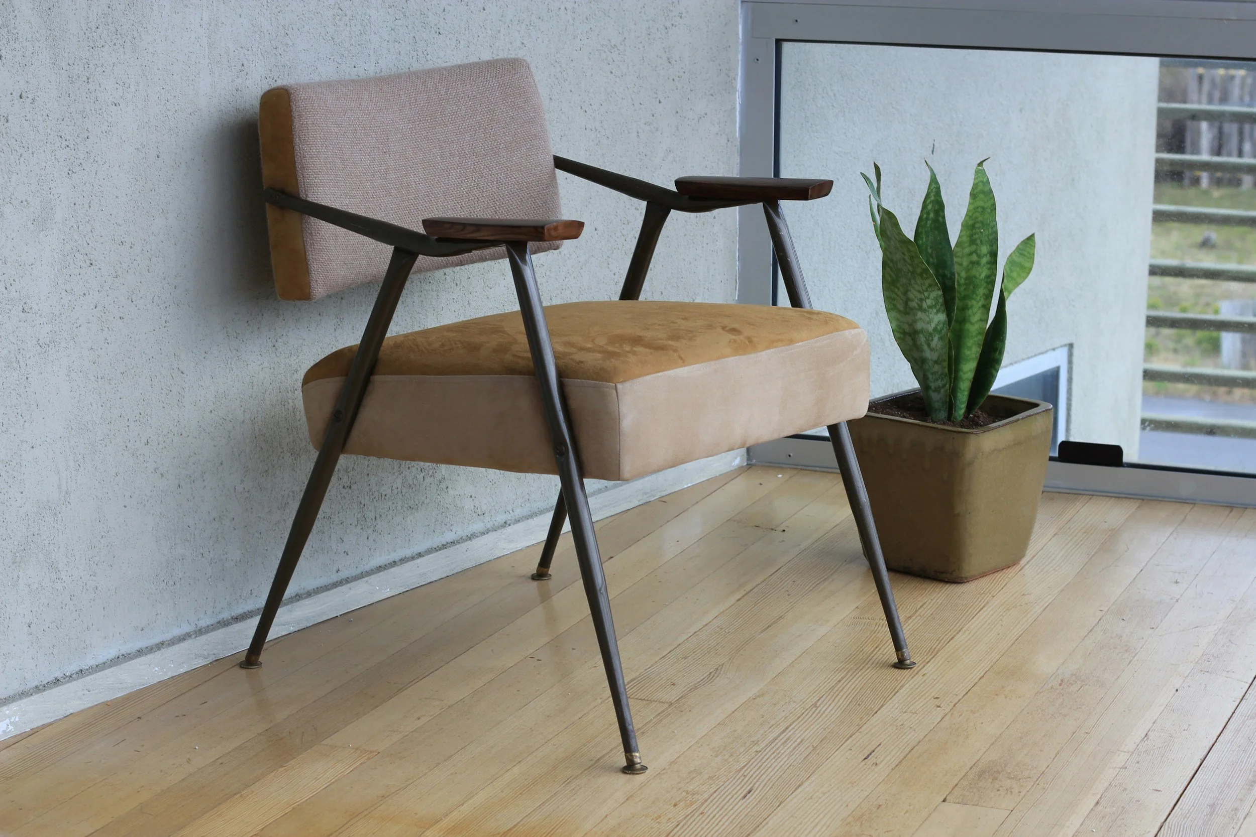 Product visualization of modern furniture design, focusing on form, texture, and material details.