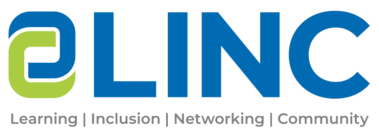 The logo of 2LINC, featuring the words 'Learning, Inclusion, Networking, Community' underneath.