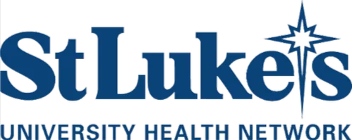 St. Luke's University Health Network logo with blue text and star symbol.