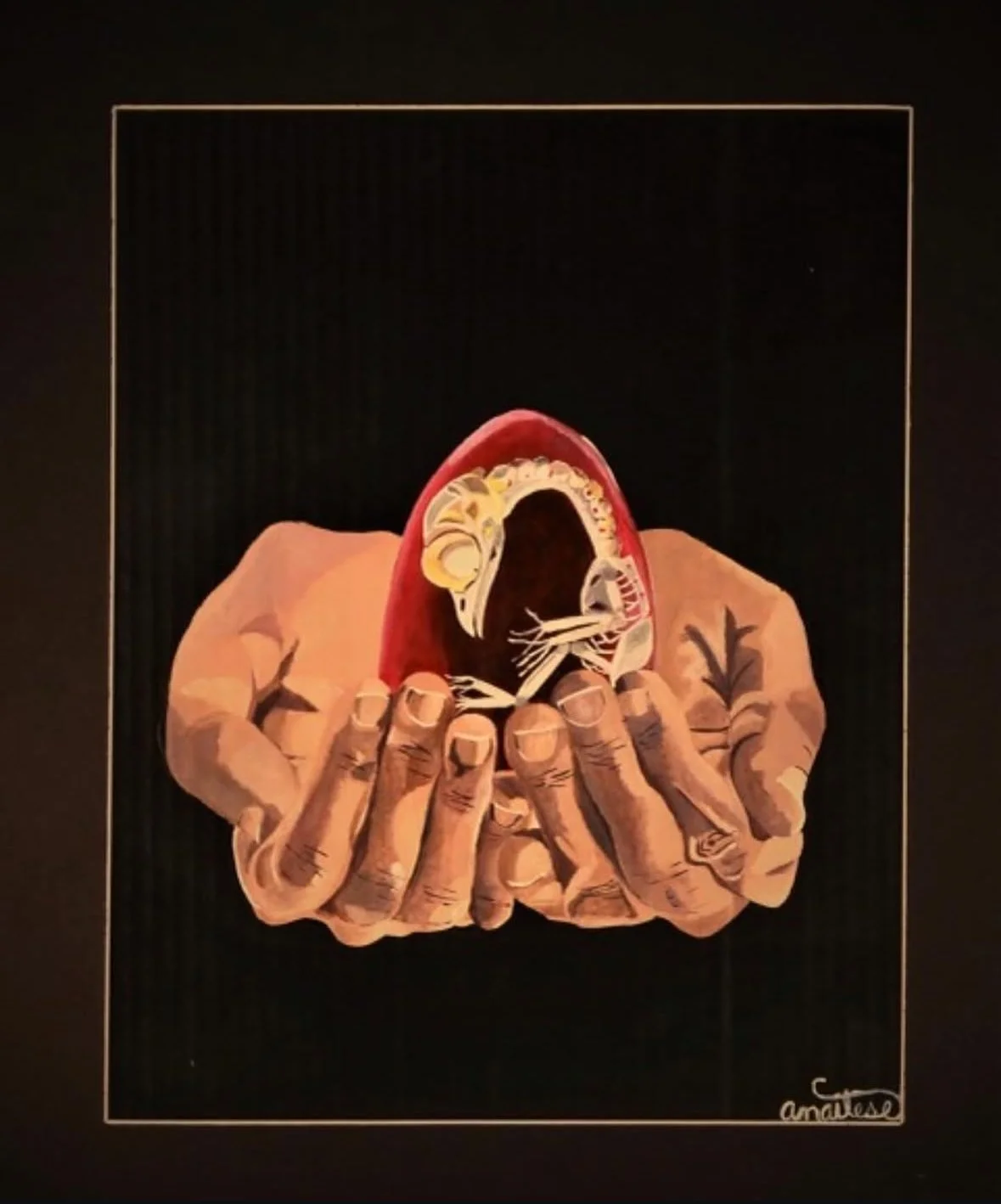 Acrylic paint on cardboard