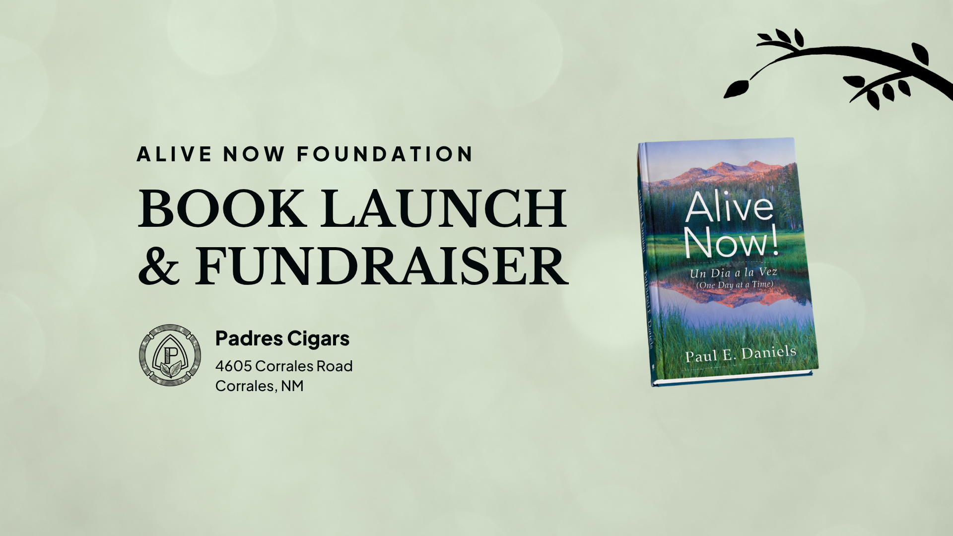 Alive Now Book Launch & Fundraiser at Padres Cigars