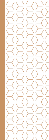 Decorative geometric lattice pattern with interconnected shapes in beige, black, and gray.