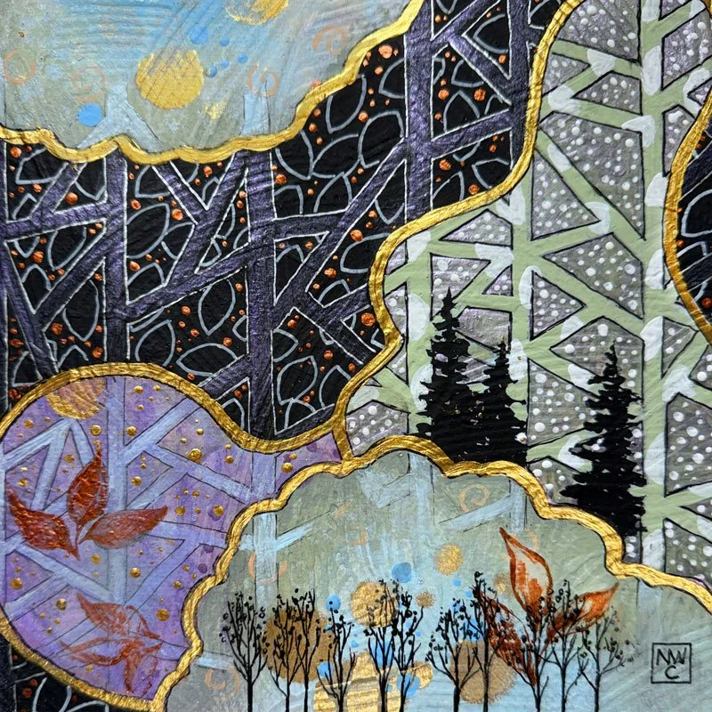 Essentia arborum #3
Acrylics on paper, 8"x8", 2026
