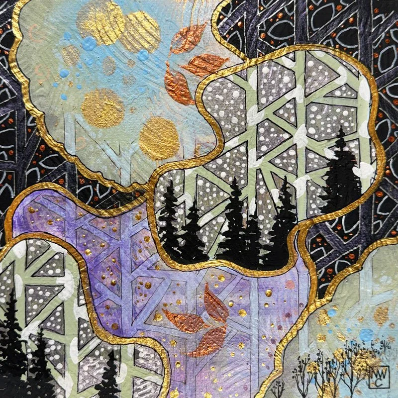 Essentia arborum #2
Acrylics on paper, 8"x8", 2026