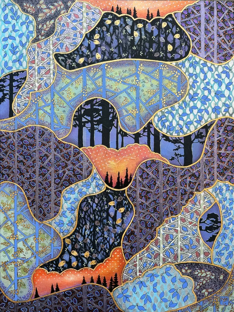 Confluence
Acrylics on canvas
30" x 40"
 (click for larger image) 