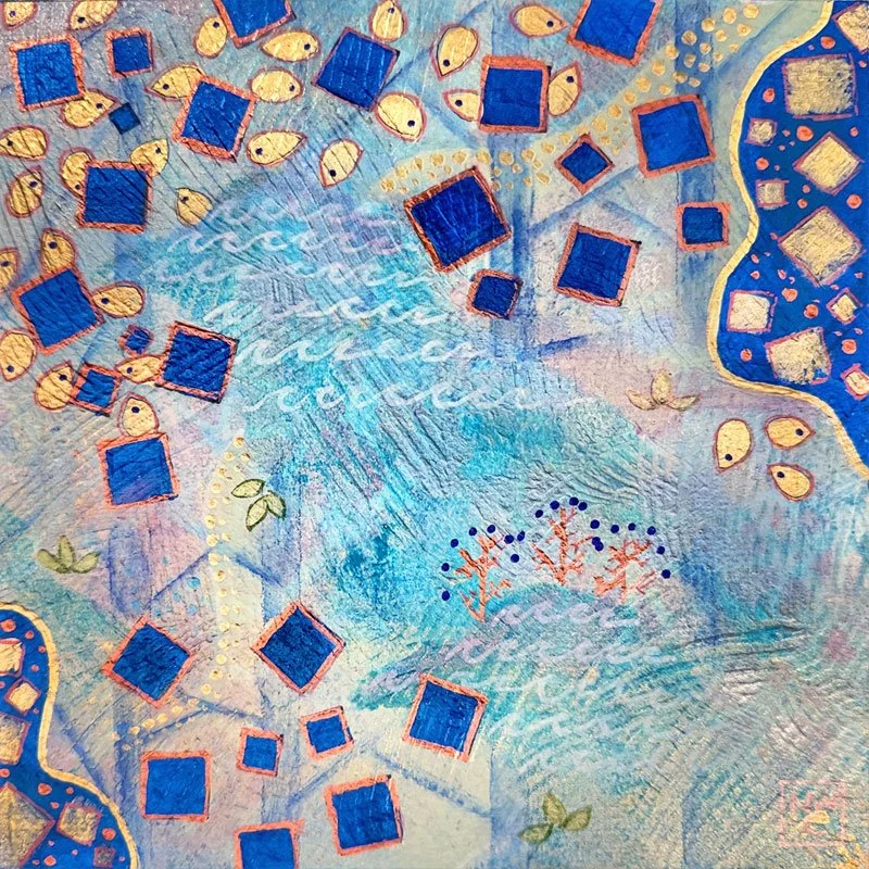 Crow Parade #3
Acrylics on paper
8" x 8"