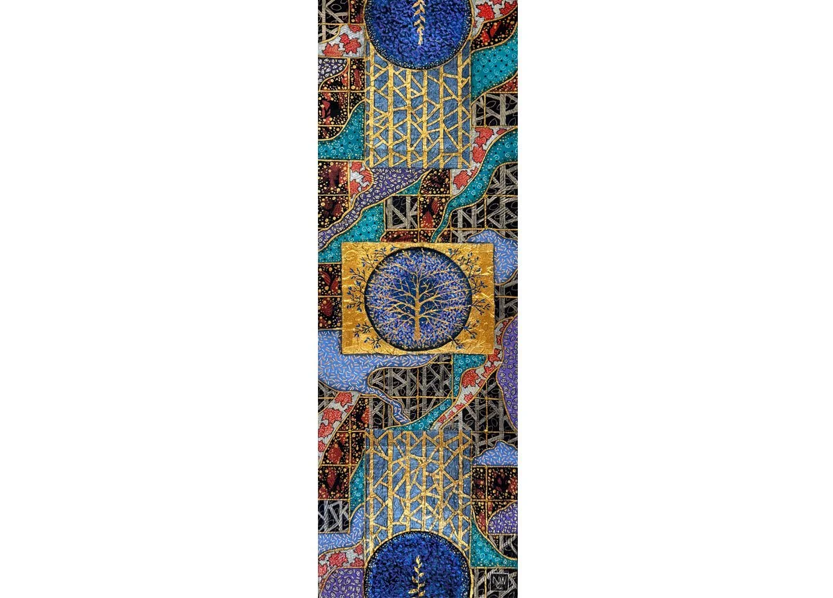 Sunstead (KIRA Series)
Acrylics, inks on canvas
12" x 36"
 (click for larger image)