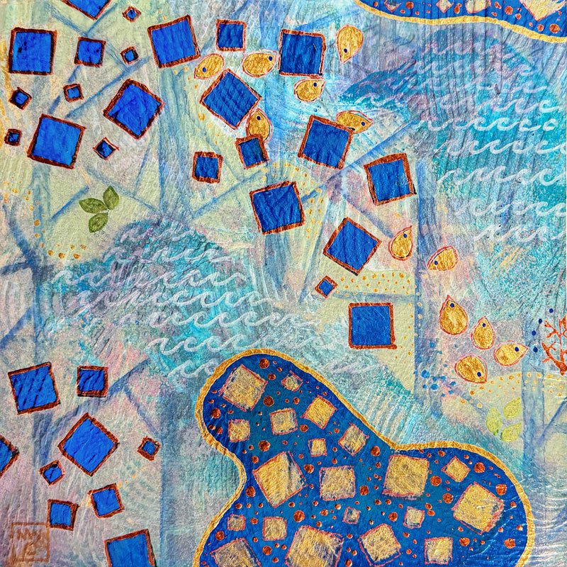 Crow Parade #2
Acrylics on paper
8" x 8"