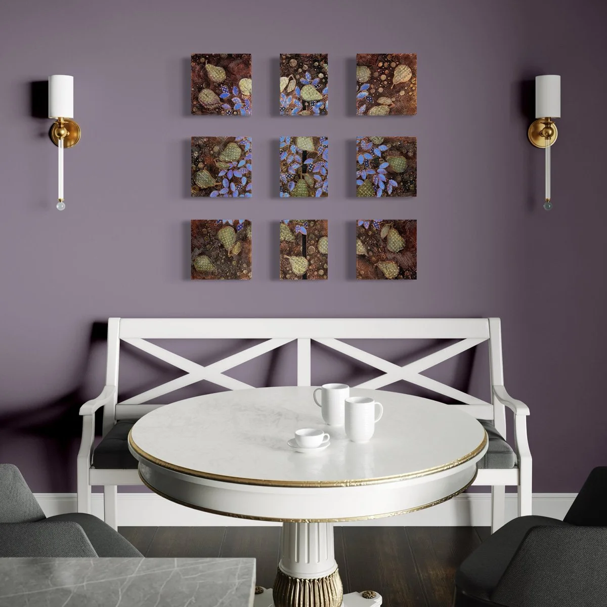 "Windfall" as shown in a fictitious interior setting.