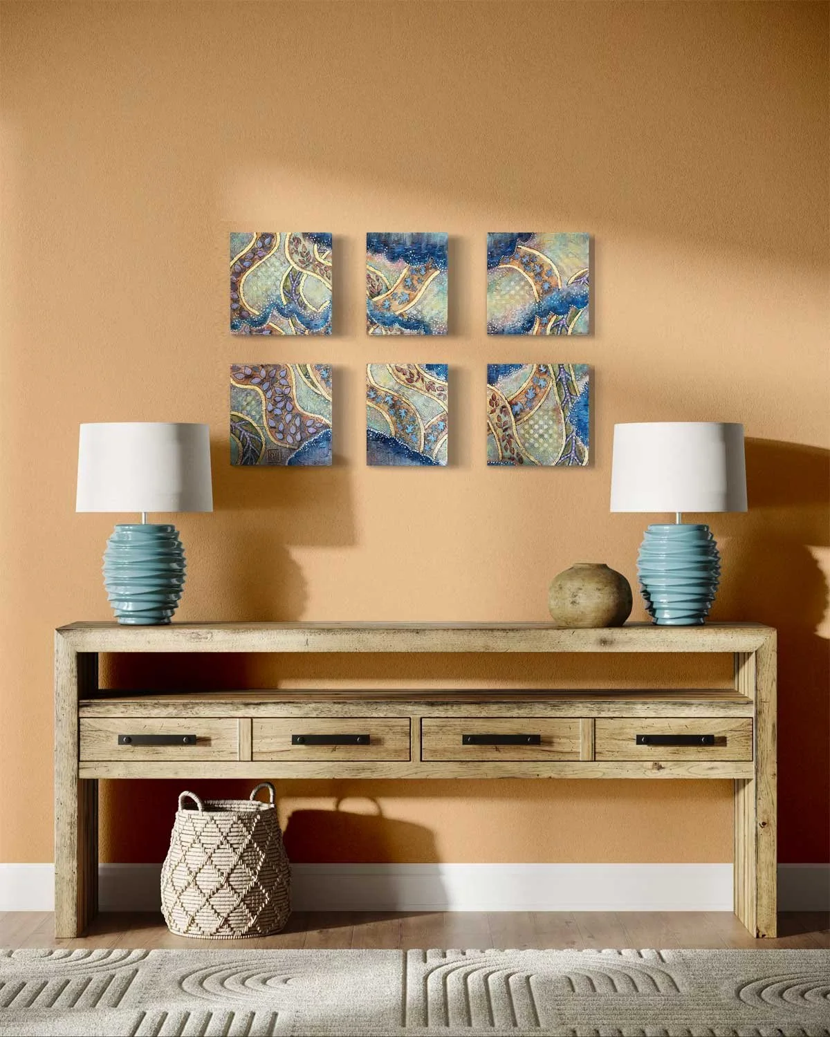 "Circuitous Routes" as shown in a fictitious interior setting.