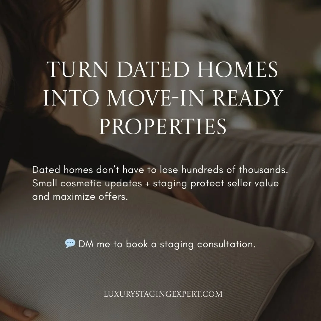 Turn a dated house into move-in ready magic! ✨ Minor updates + furniture rearrangement + expert staging = stronger offers and top-dollar results.

✅ Fresh paint &amp; lighting refresh 
✅ Kitchen and Bath updates 
✅ D&eacute;cor enhancements 
✅ Refini