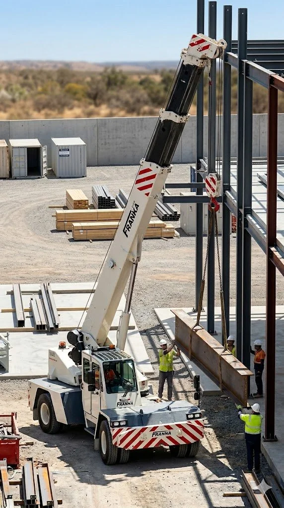 Student learning crane operations and load management at our high risk training yard in Townsville QLD