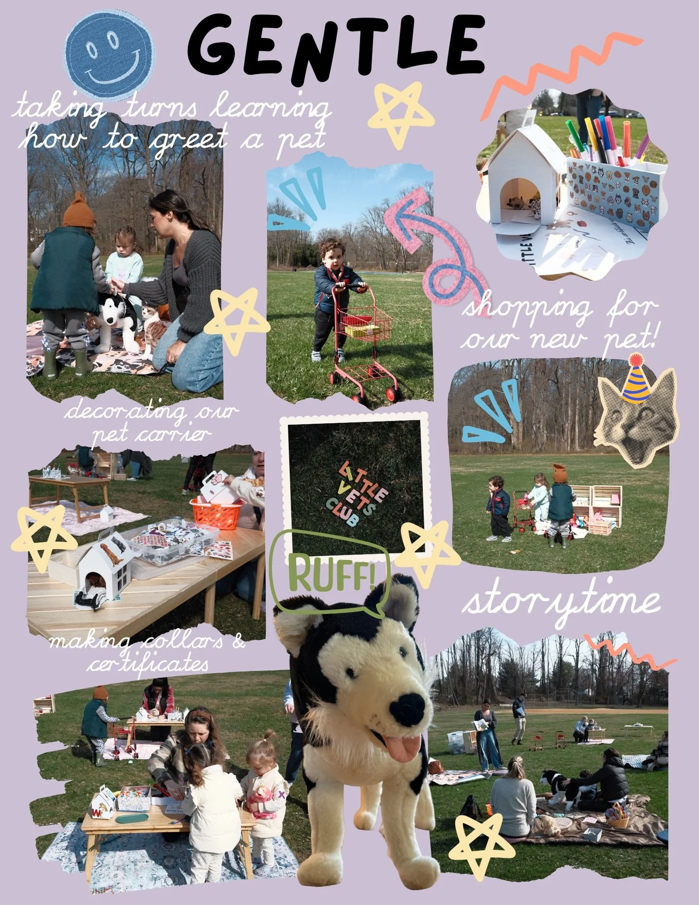 Our first class starts at the basics - being gentle! In our story time, we learned that animals have feelings like we do. That&rsquo;s why it is important to always be kind. We took turns practicing how to calmly greet a pet we don&rsquo;t know. Afte