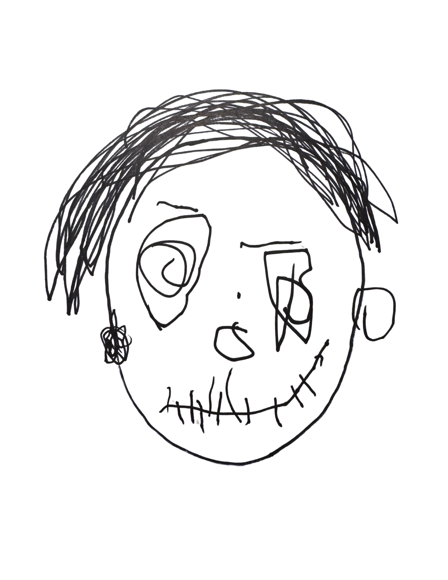 Head stencils for portraits