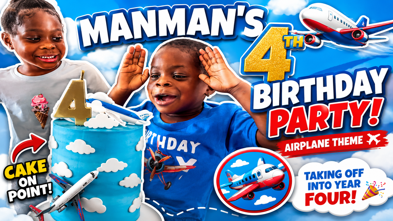ManMan Turns 4! ✈️ Airplane Theme Birthday Party 🎉