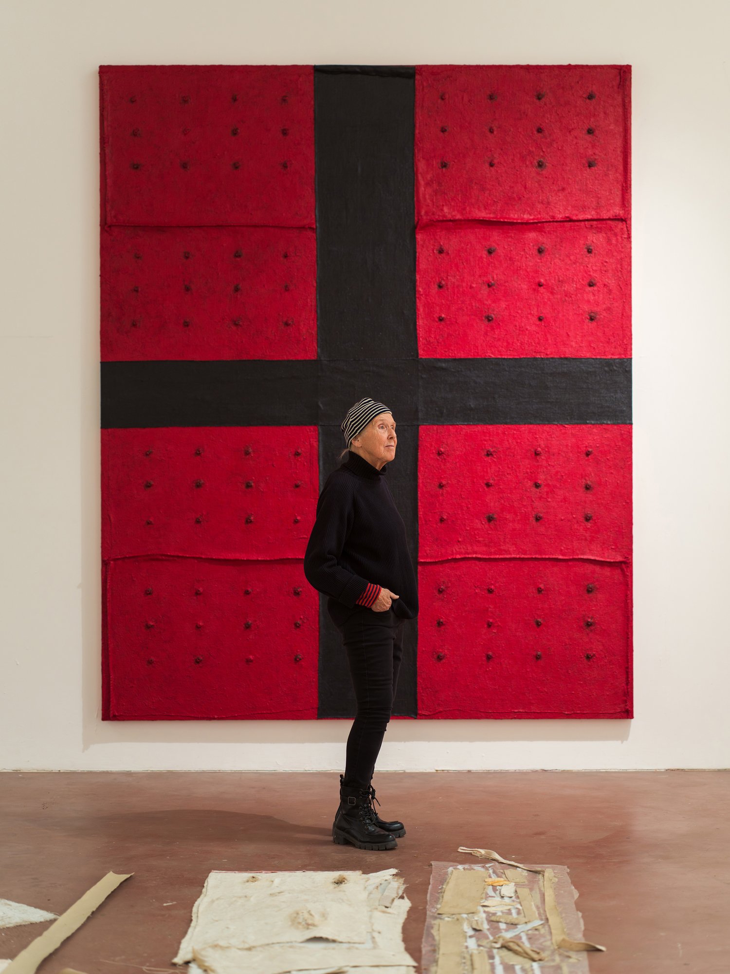 Harmony Hammond at 82 in Galisteo, New Mexico, February 2026