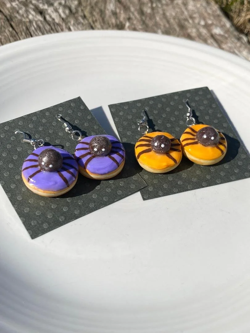 Spider Donut Earrings