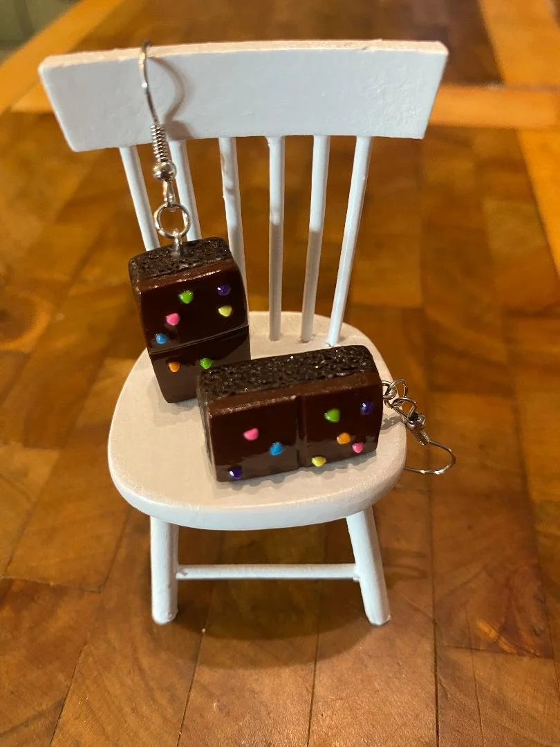 Cosmic Faux Brownie Earrings