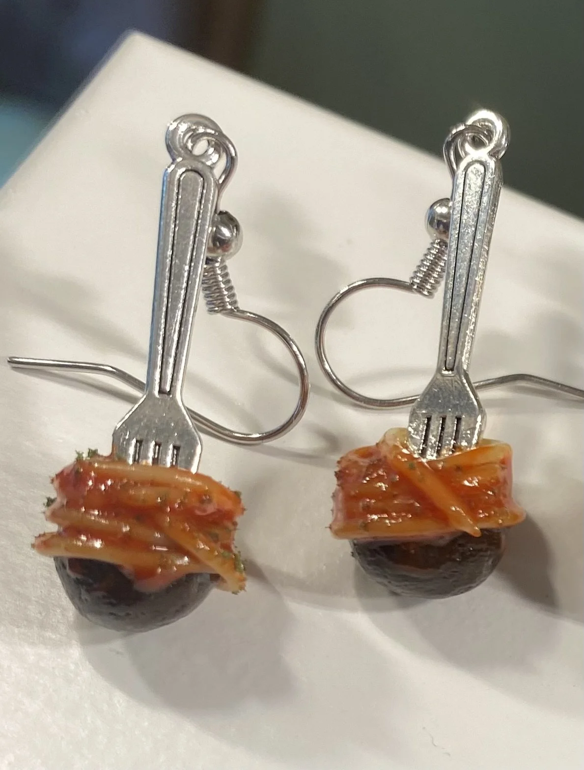 Spaghetti and Meatball Earrings