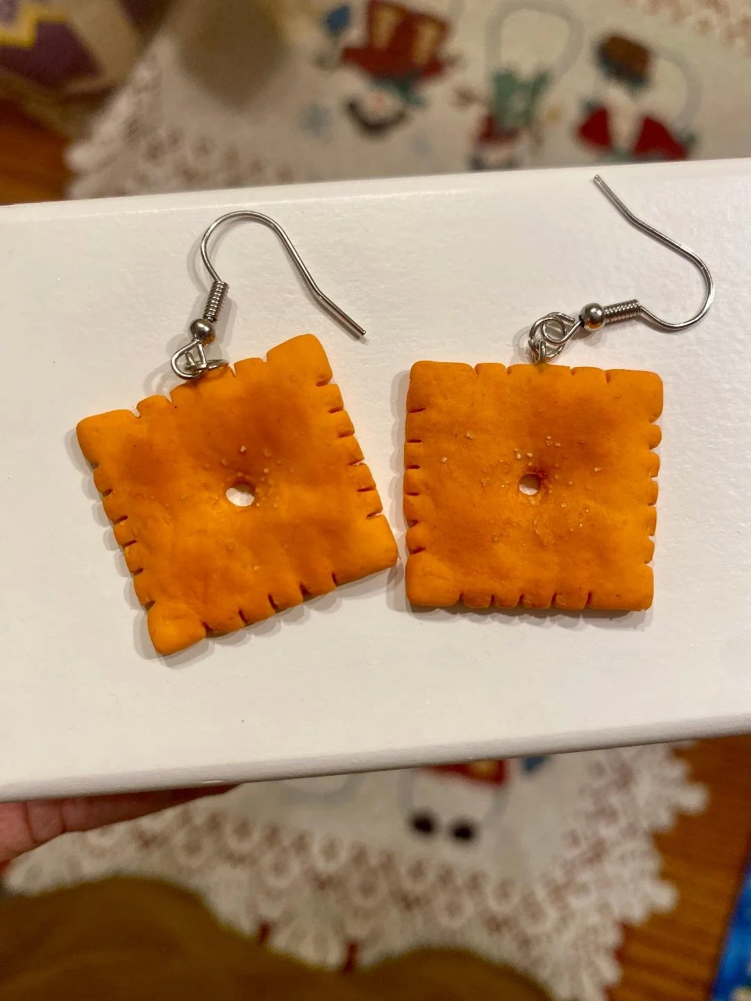 Cheese Cracker Earrings
