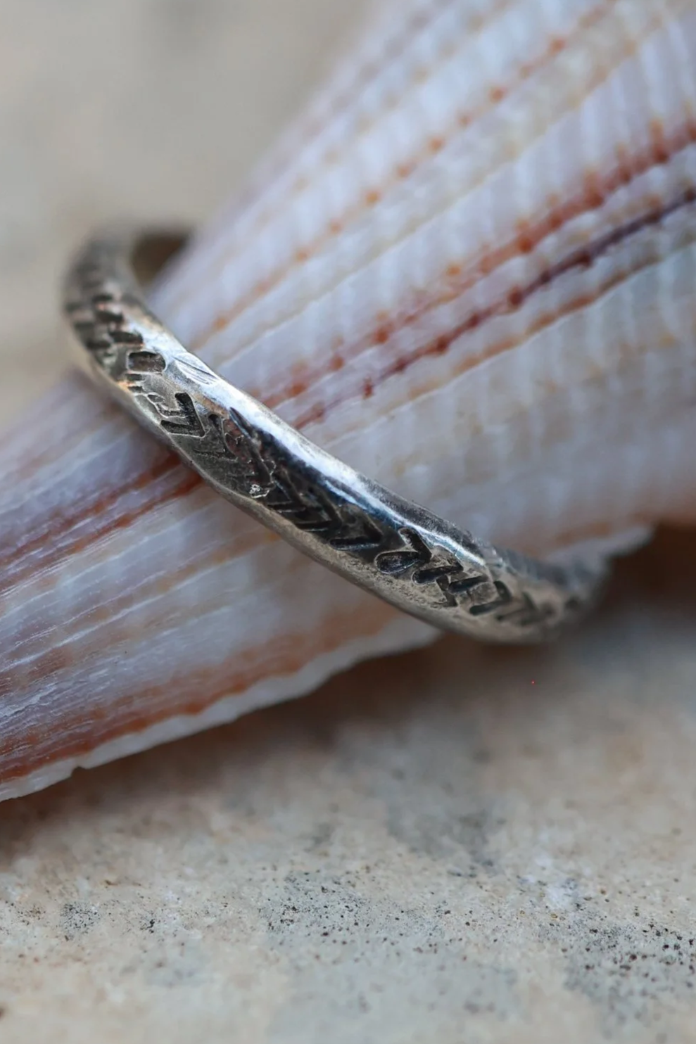 Wavy Stamped Ring