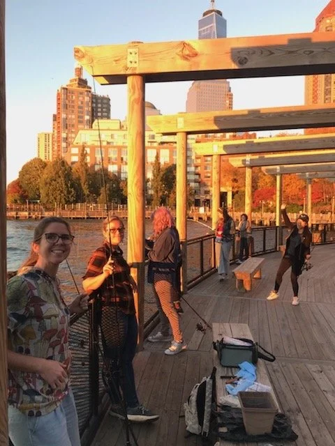 The Femme Fishing crew in Battery Park City!