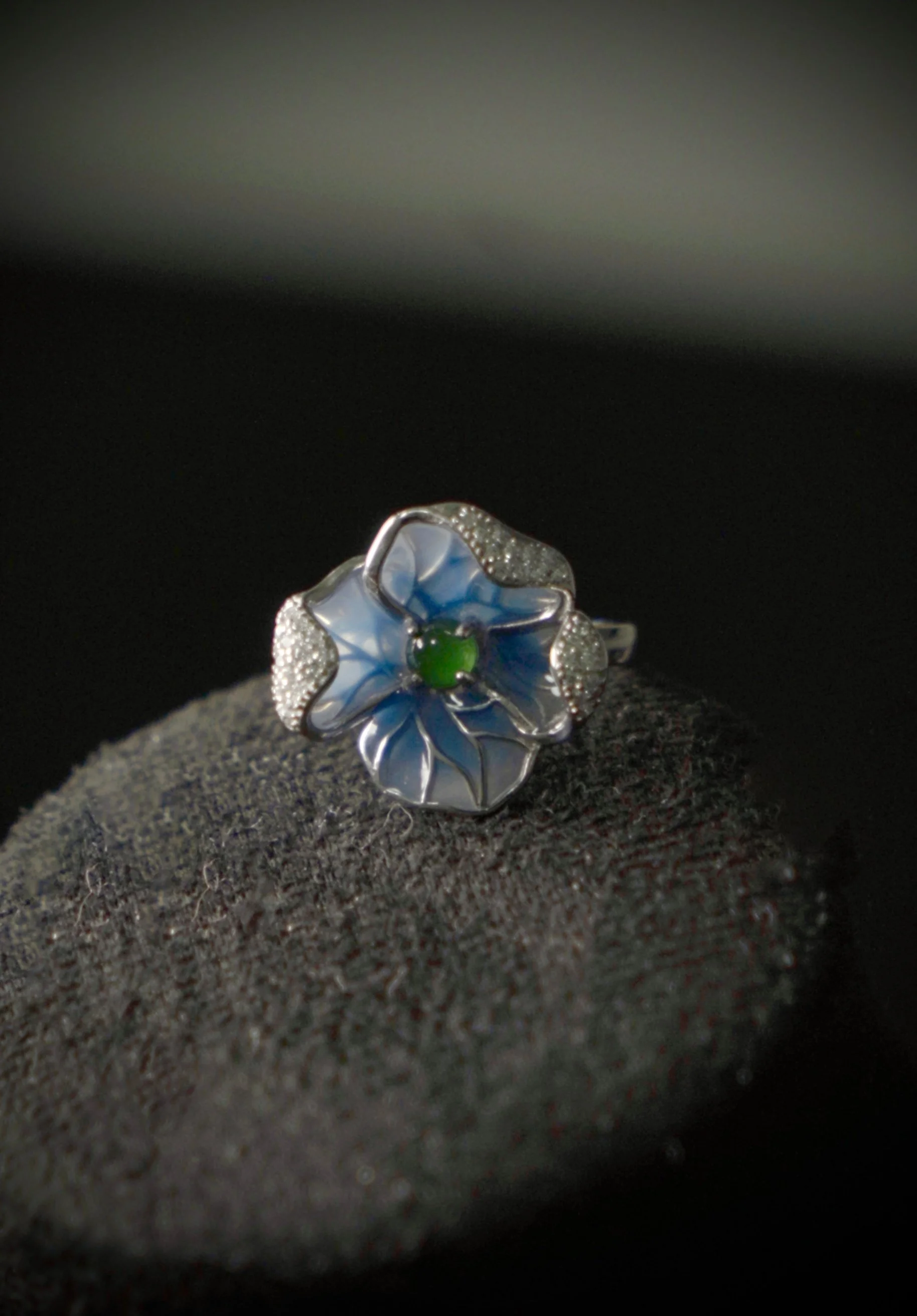 Blue Enamal Ring