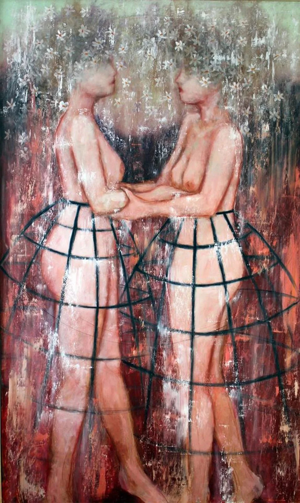 Je te soutiendrai,
Acrylique sur panneau de bois, 
2017 -152,4 cm x 76,2 cm (5 pieds x 2,5 pieds) 
*Collection privée