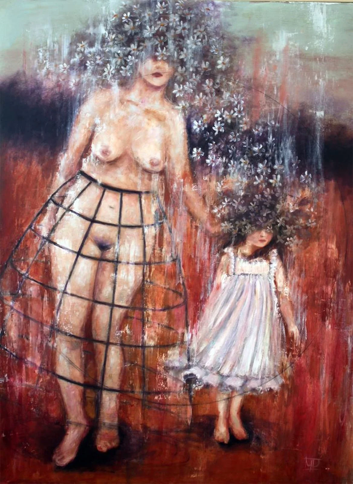 Écho,
Acrylique sur panneau de bois, 
2018  -121.92 cm x 91.44 cm (4 pieds x 3 pieds)
*Collection privée