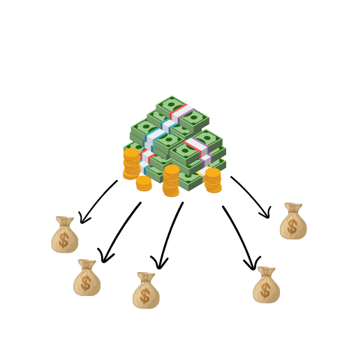 Banks loaning out money infographic