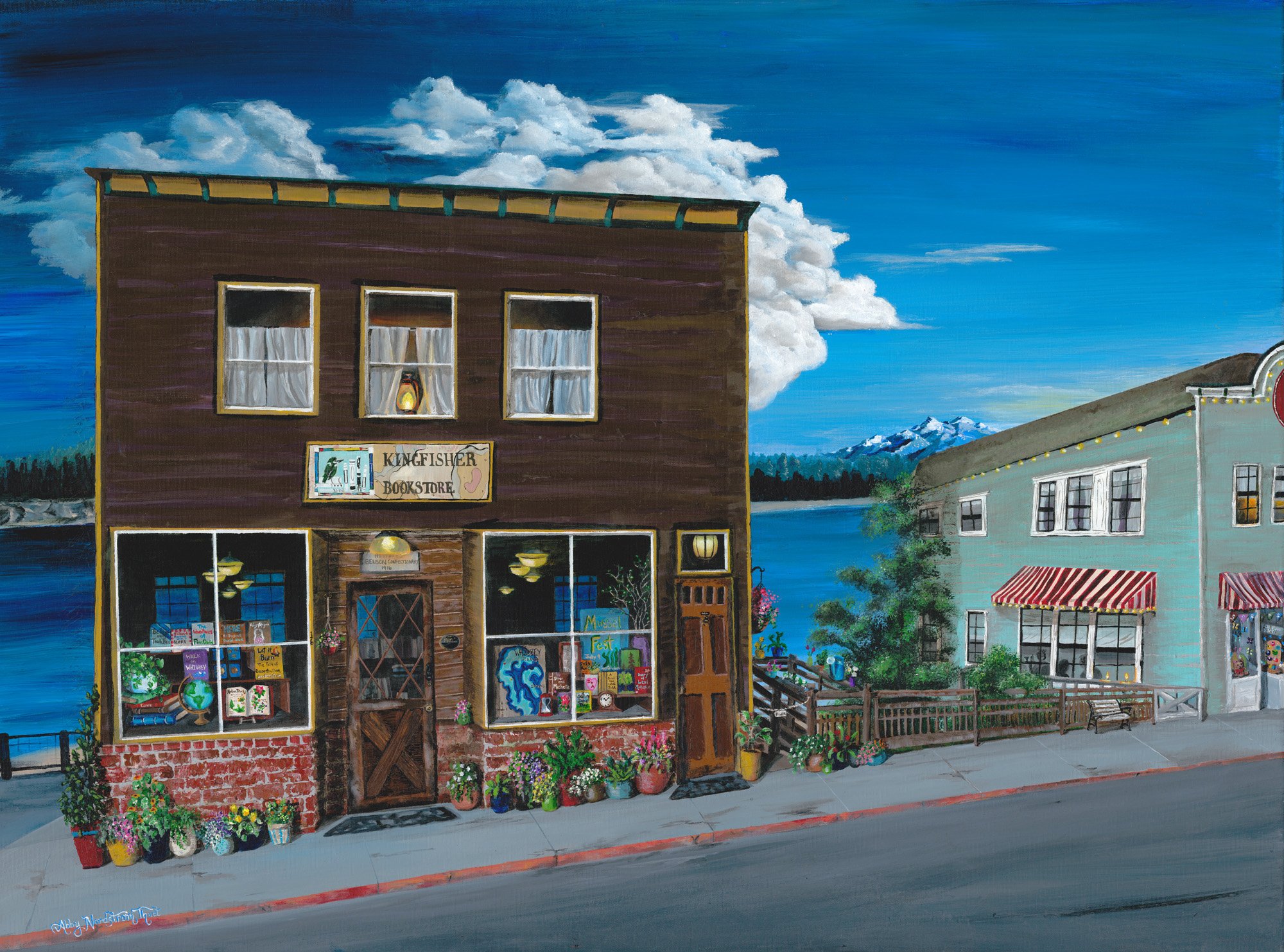 Kingfisher Bookstore #104               Acrylic 20 x 30