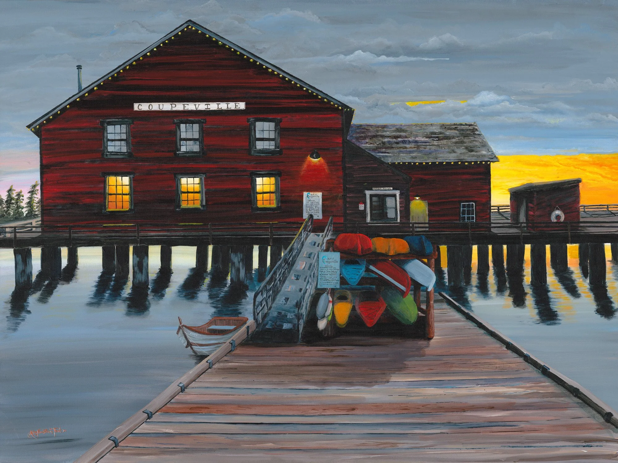 Coupeville Wharf @ Sunset #101 Acrylic 36 x 48