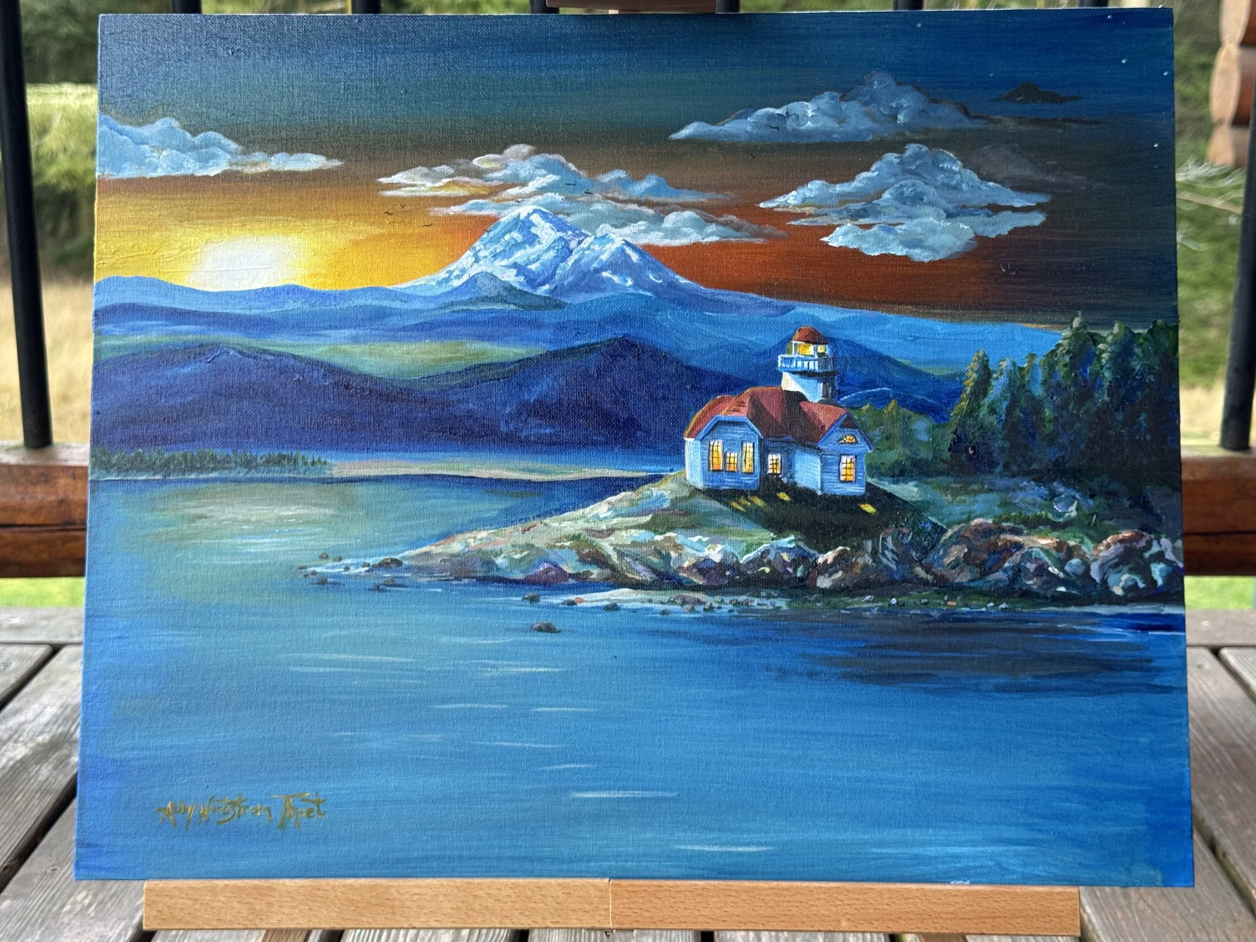 Patos Island Lighthouse, Acrylic 16 x 20