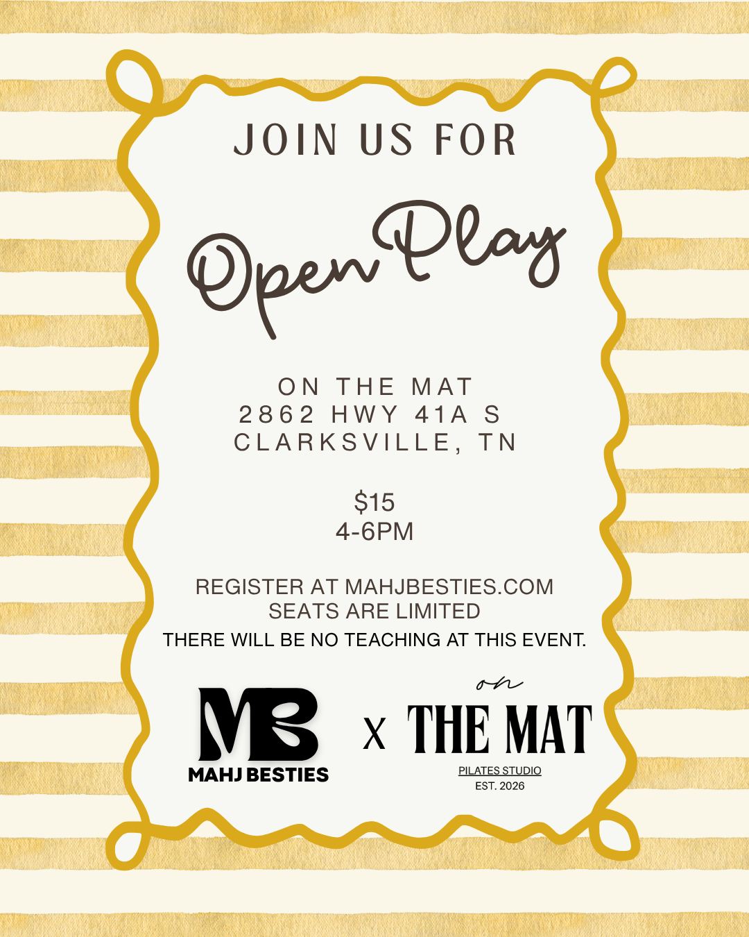 Open Play at On The Mat