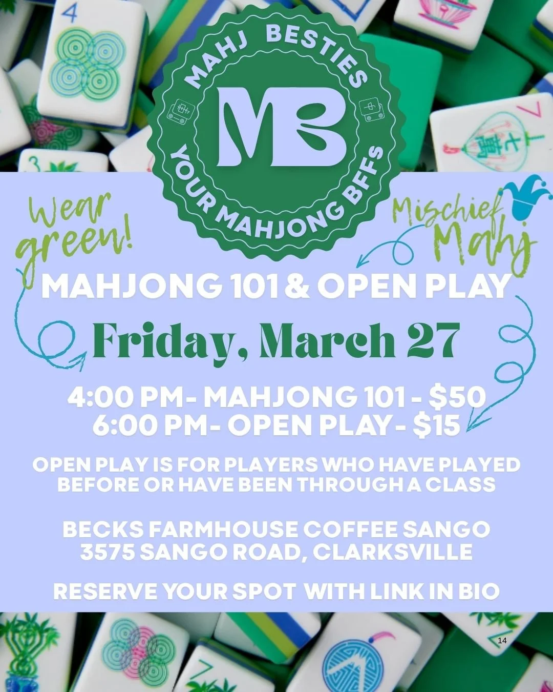 March 27th 101 and Open Play