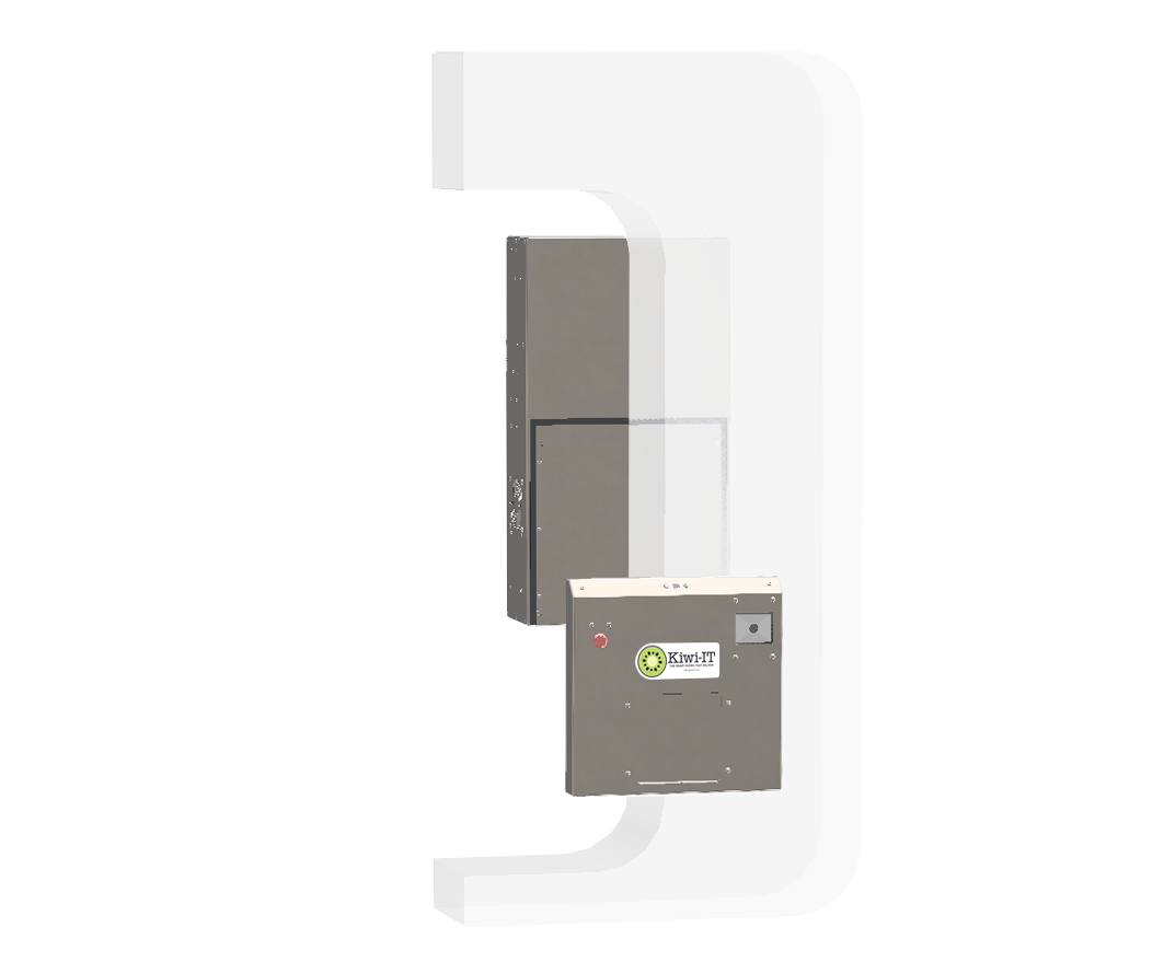 Kiwi Kiosk mounted to a wall