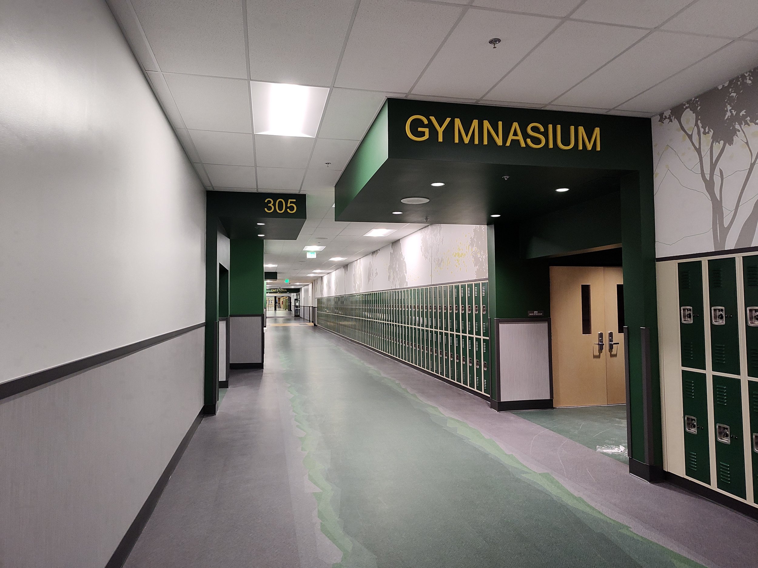 Lake Hazel Middle School renovation wayfinding design in Boise, Idaho.