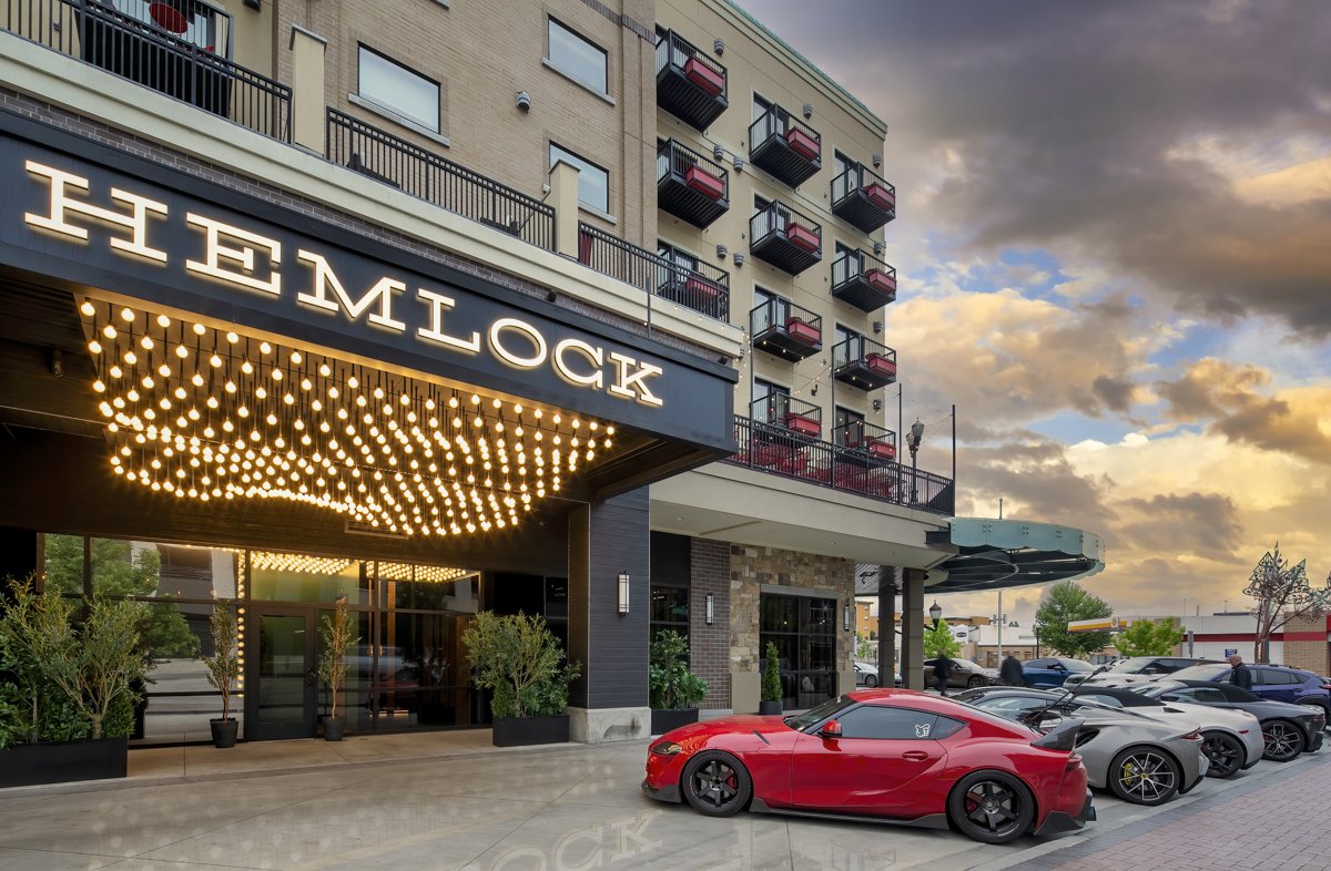 The new canopy entry for the Hemlock Restaurant in Boise, Idaho.