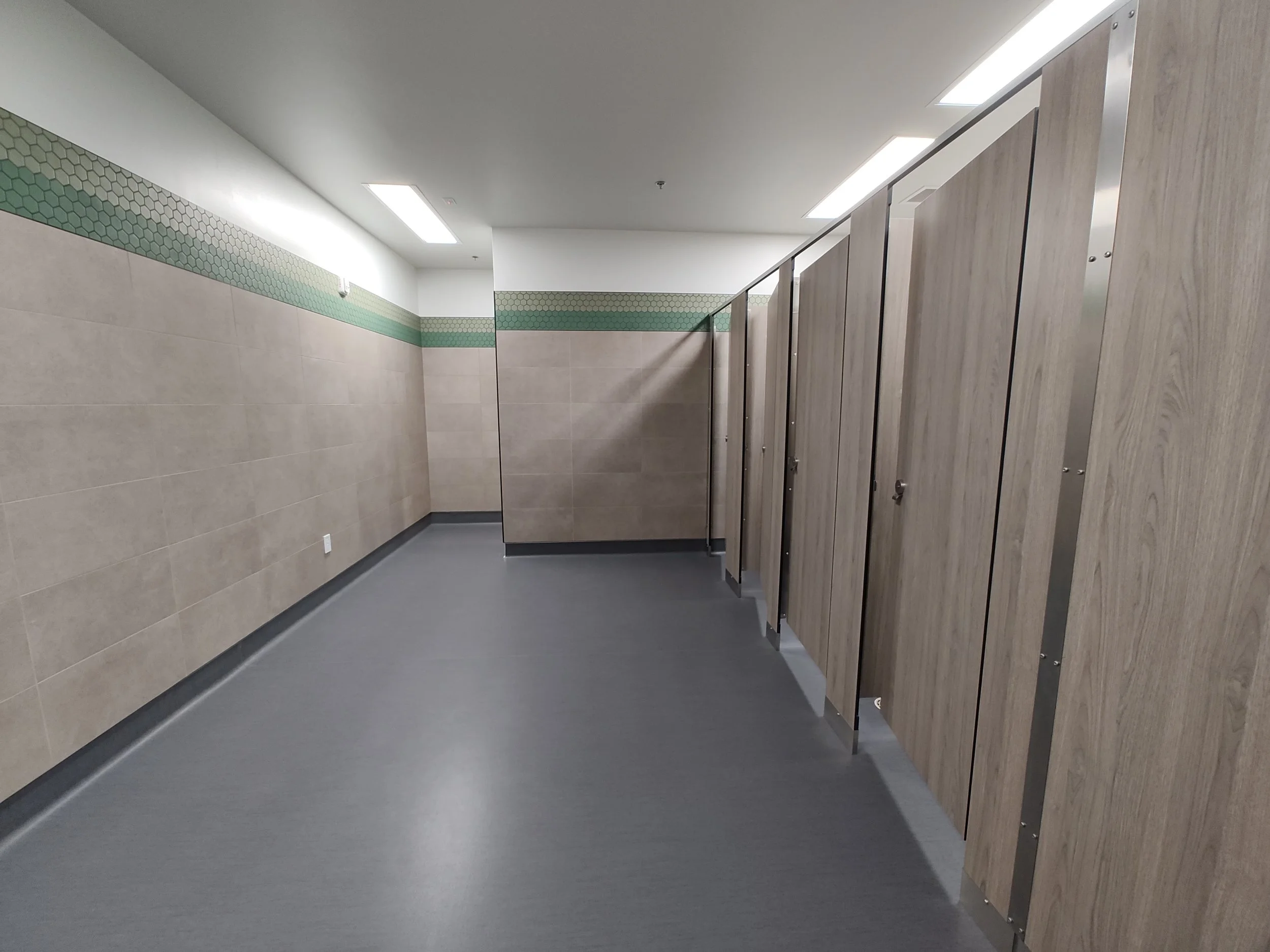 Lake Hazel Middle School renovation restroom design in Boise, Idaho.