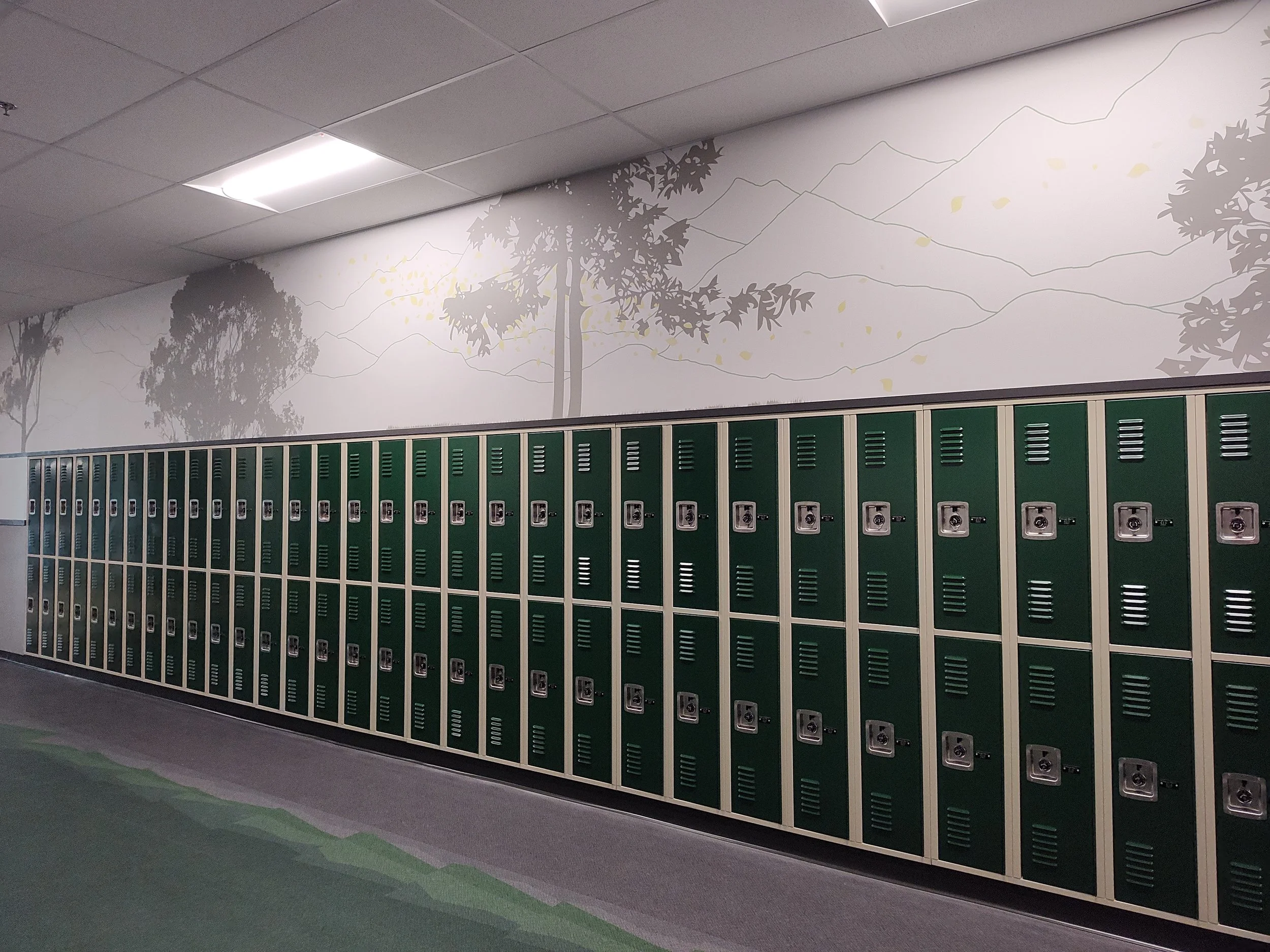 Lake Hazel Middle School renovation hallway design in Boise, Idaho.