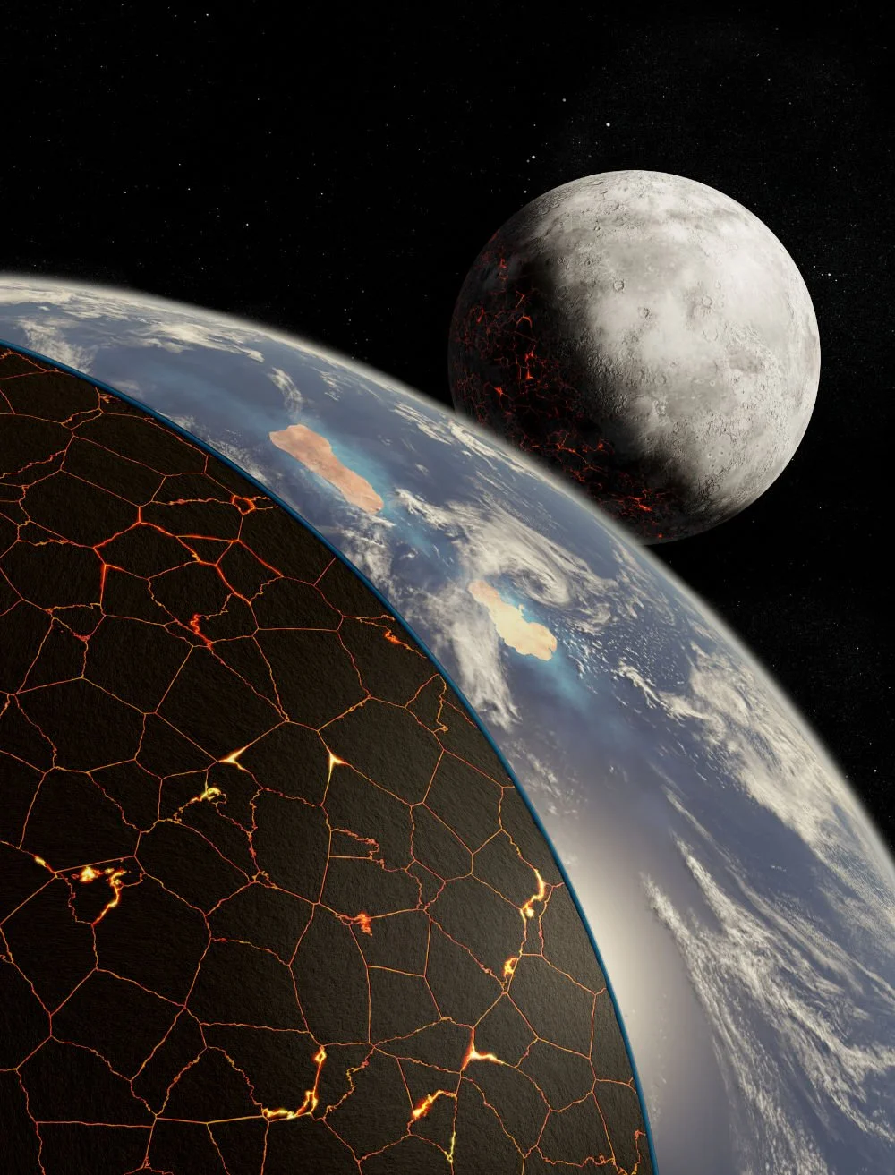 Plate tectonics not required for the emergence of life  ( more )