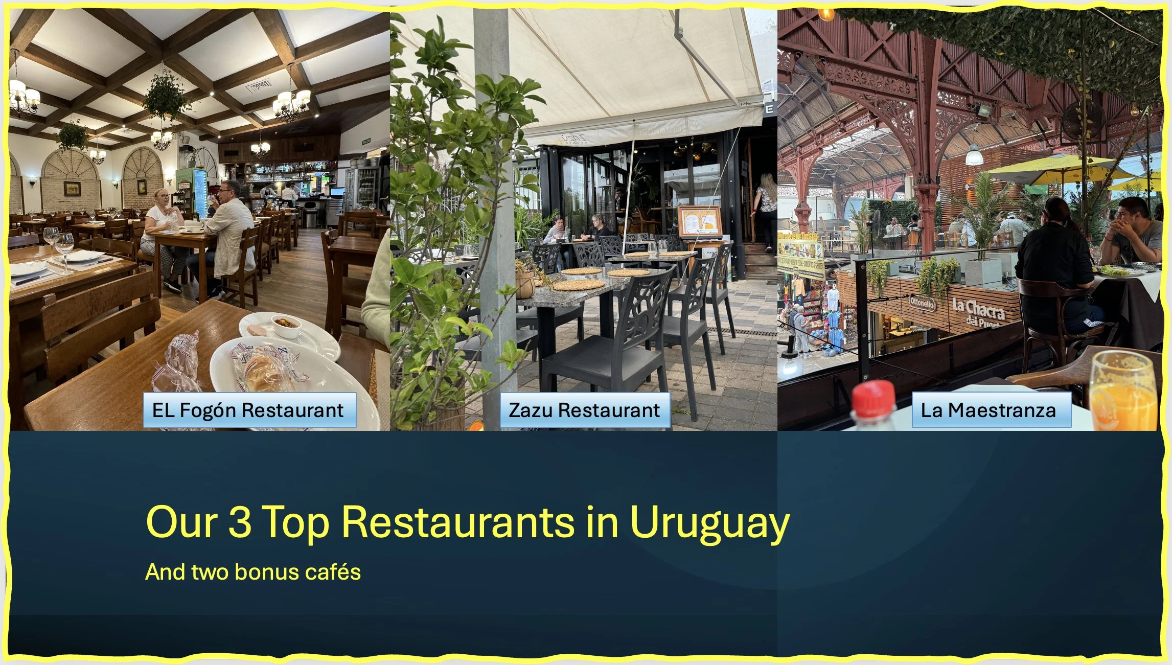 Top 3 Resturants in Uruguay