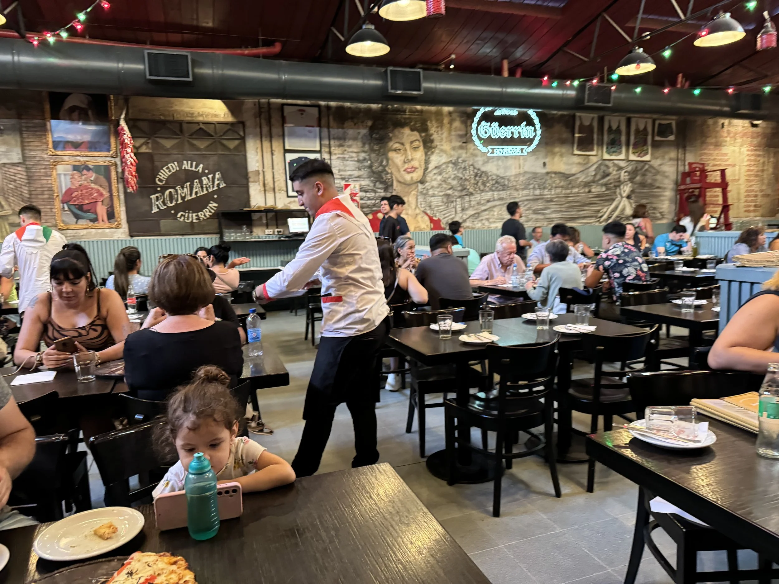 Servers working hard