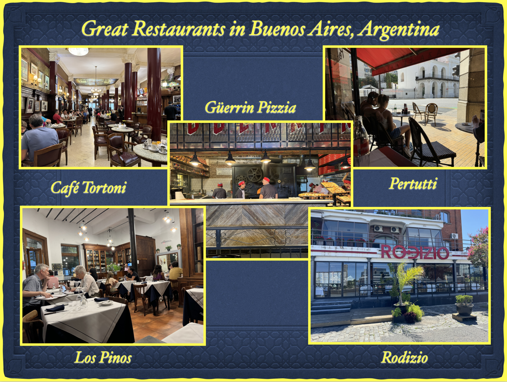 5 Great Resturants in Buenos Aires