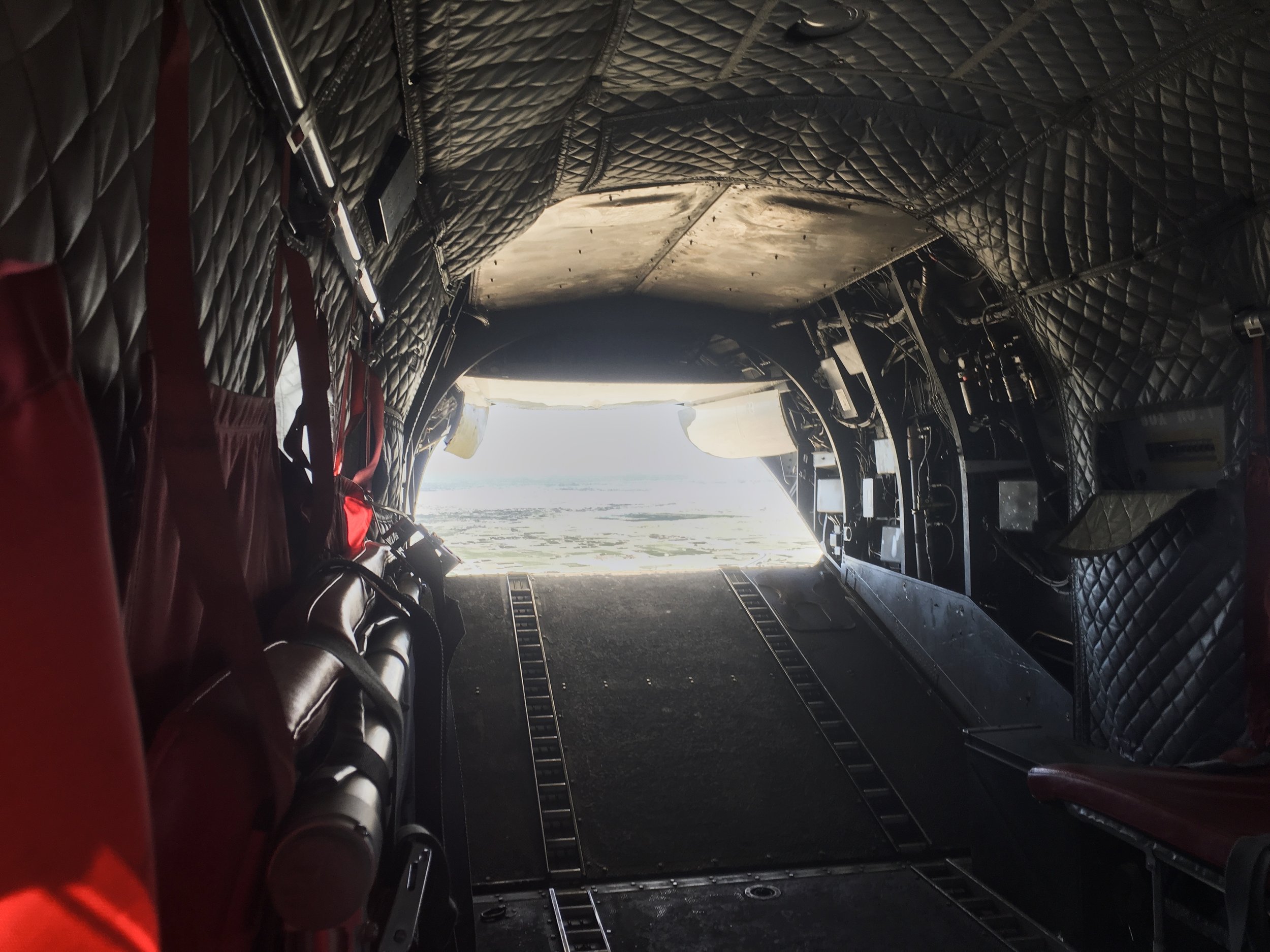 Flying in Helo Kabul to Bagram Air Base 