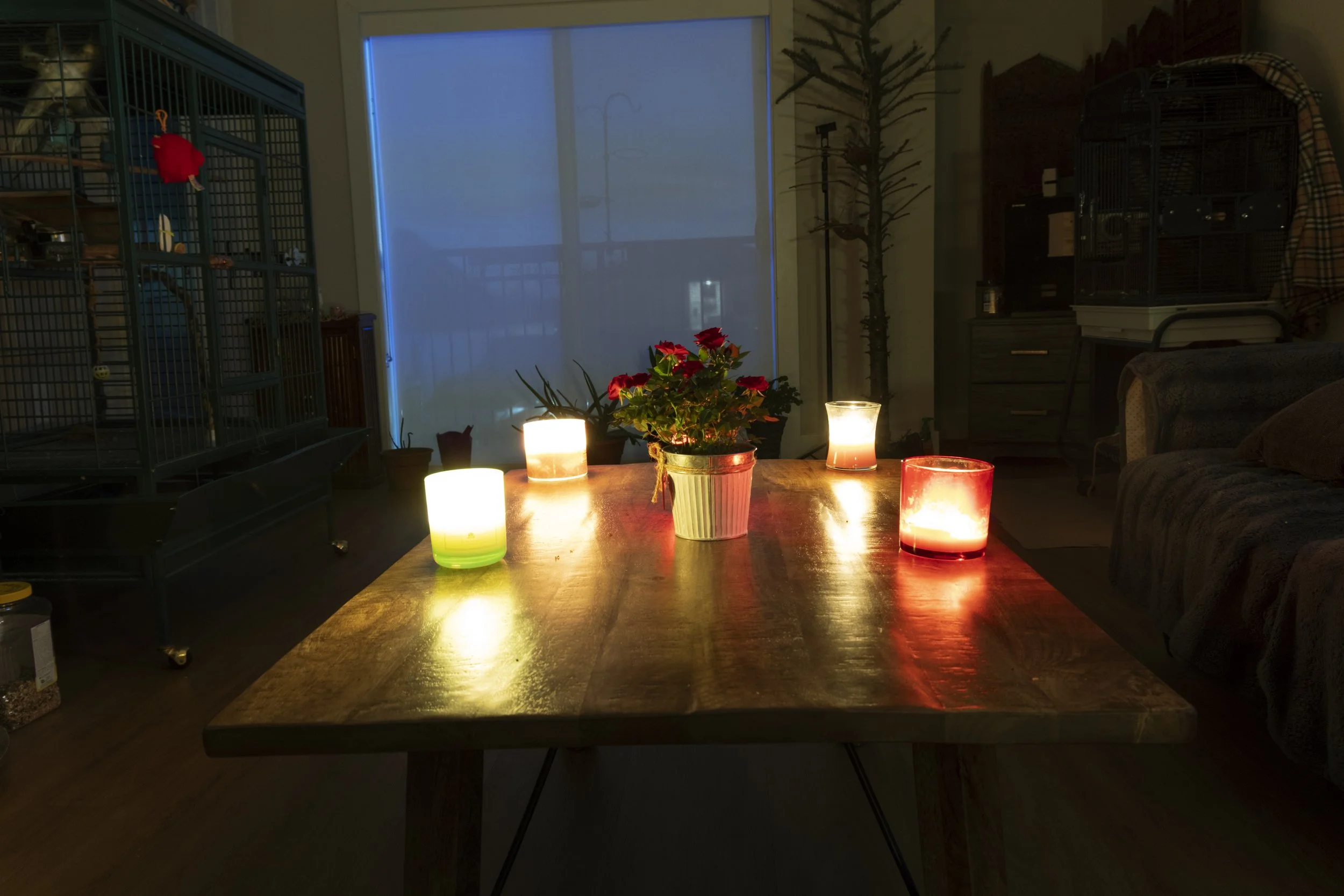 Candles on Valentines Day