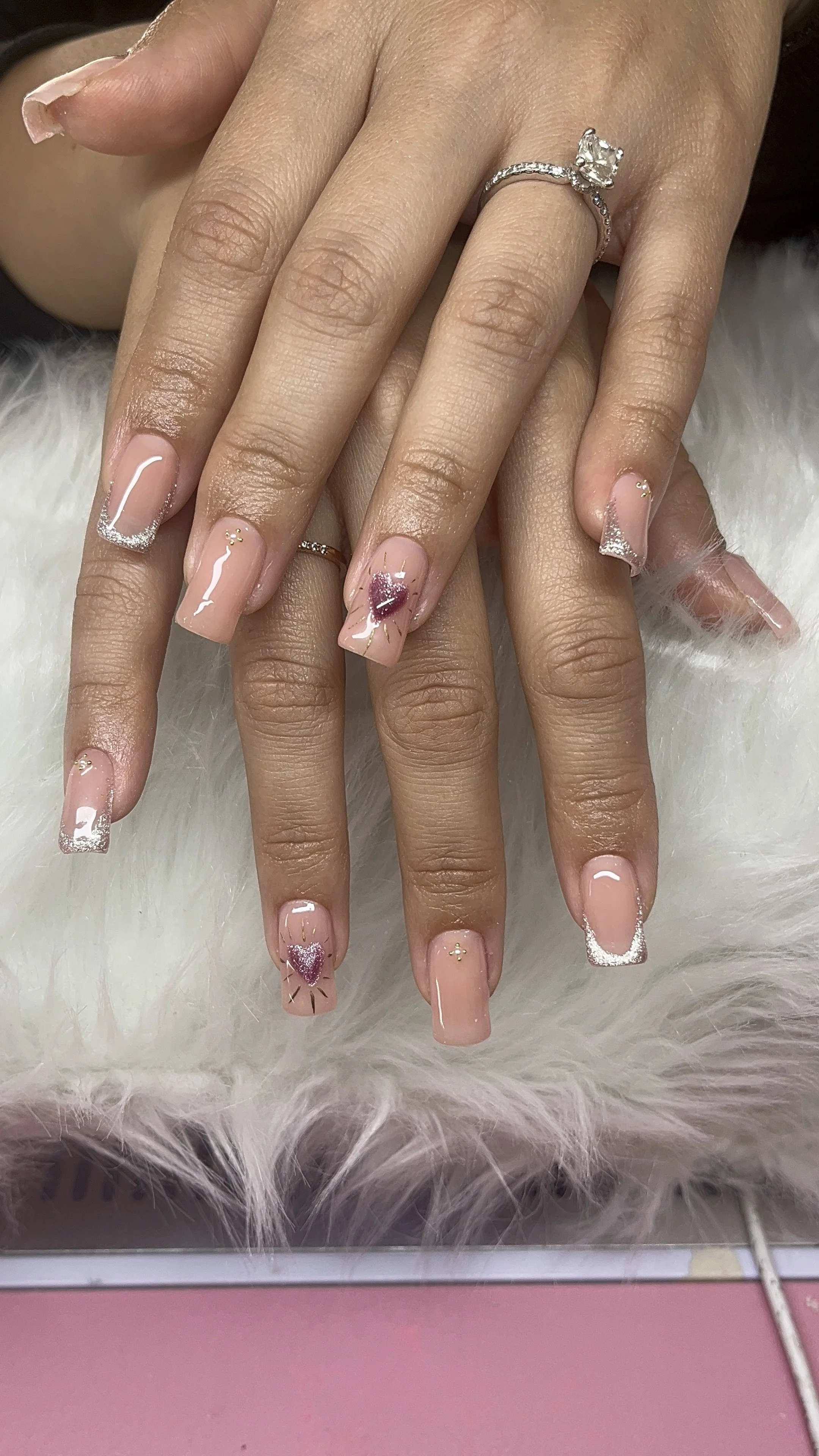 Hard Gel set done by private nail technician in Winnetka